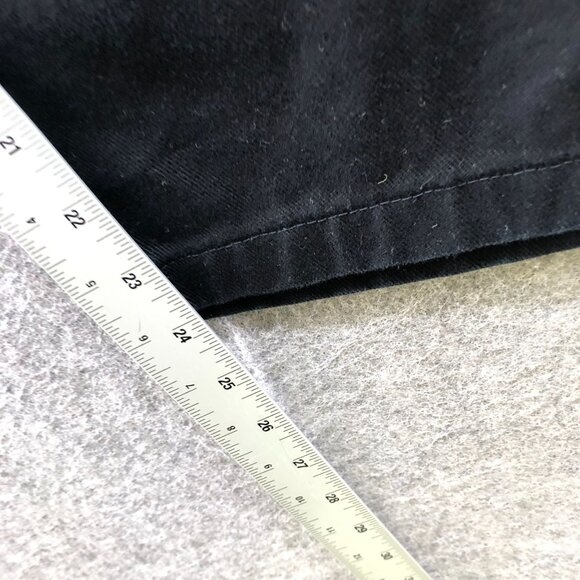 Zara Wide Leg Crop Capri Pants Womens 31 Black High Waisted Chino Cotton - Picture 8 of 11